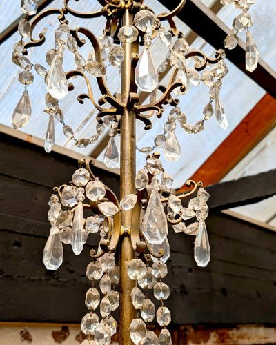 Brass chandelier from the Grand Continental Hotel in Paris