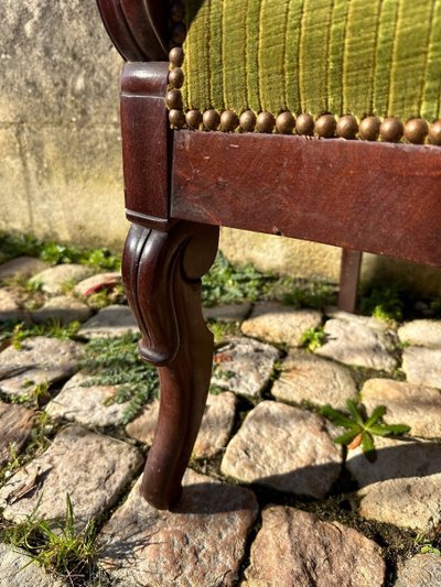 Paire De Fauteuils D’époque Charles X En Acajou 