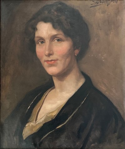 Portrait of a woman in the Bloomsbury style