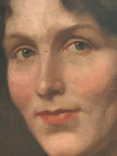 Portrait of a woman in the Bloomsbury style