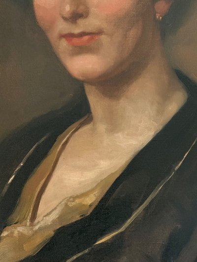 Portrait of a woman in the Bloomsbury style