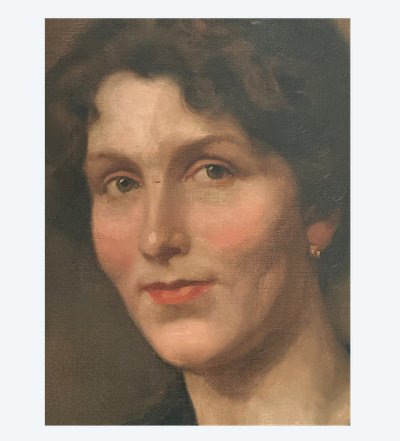 Portrait of a woman in the Bloomsbury style