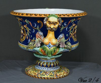 Nevers Earthenware Planter Signed – Late 19th Century