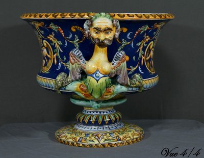 Nevers Earthenware Planter Signed – Late 19th Century