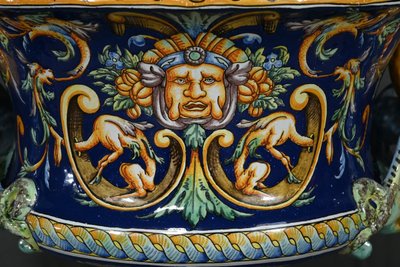 Nevers Earthenware Planter Signed – Late 19th Century