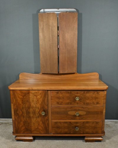Coiffeuse en Ronce de Noyer, Art Déco - 1930