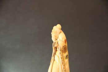 Chinesisches Okimono Elfenbein Figur Zhang Guolao 19. Jahrhundert