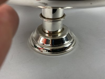 Servier- oder Obstschale aus versilbertem Metall