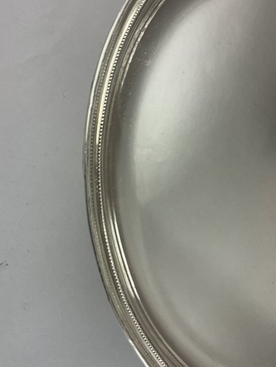 Servier- oder Obstschale aus versilbertem Metall