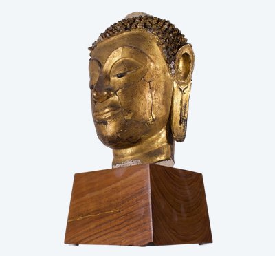 Grande testa di Buddha in stucco, Regno di Ayutthaya