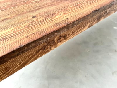Grande table de ferme en pin, circa 1970