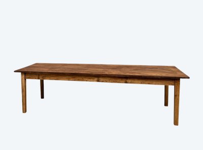 Grande table de ferme en pin, circa 1970