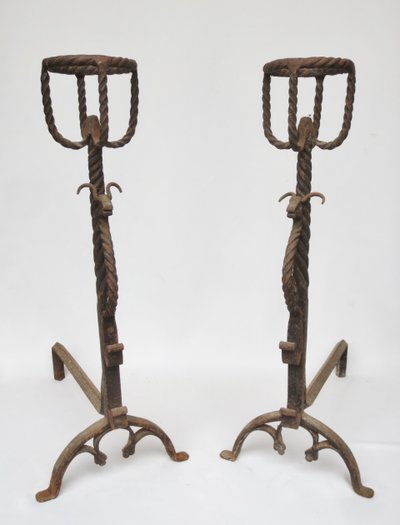 Pair of andiers, 19th century.