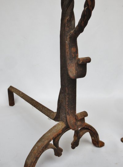 Pair of andiers, 19th century.