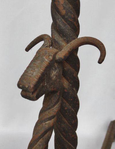 Pair of andiers, 19th century.