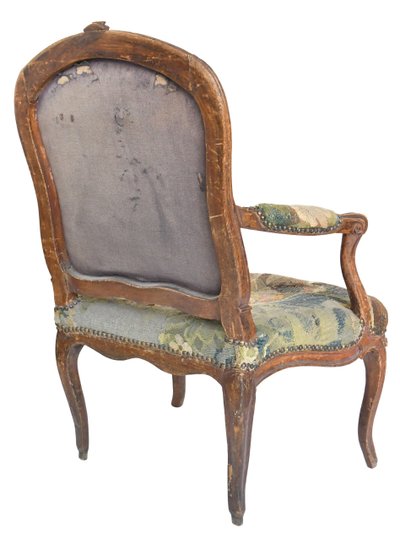 Poltrona cabriolet in stile Luigi XV con timbro MDLP di Martin Delaporte (morto nel 1756)