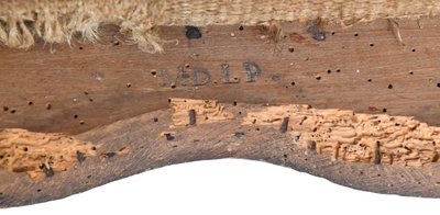 Poltrona cabriolet in stile Luigi XV con timbro MDLP di Martin Delaporte (morto nel 1756)