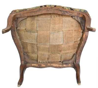Poltrona cabriolet in stile Luigi XV con timbro MDLP di Martin Delaporte (morto nel 1756)