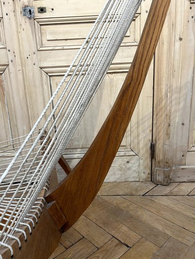 Sedia Harp Design scandinavo Edizione anni '70