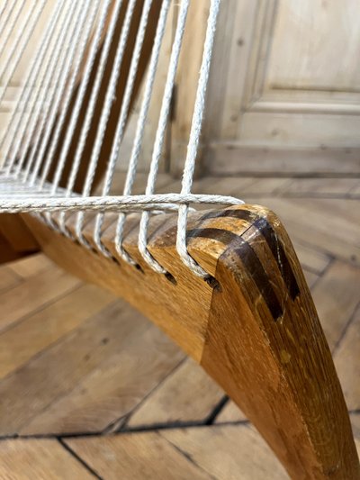 Sedia Harp Design scandinavo Edizione anni '70