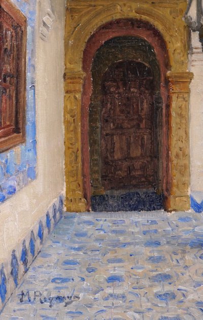 Marius Reynaud 1860-1935 Algeria, Algiers, view of the villa Abd-el-Tif, painting, 1910-20 orientalism