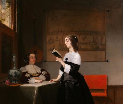 Johannes Cornelis Mertz 1819-1891 Reading the Letter, painting, 1858 Netherlands, Vermeer