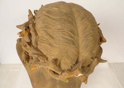 Busto scultoreo di Cristo coronato di spine J.-B. Clésinger terracotta 61 cm XIX secolo