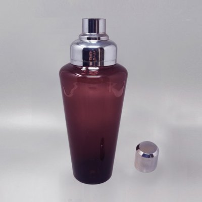 Superbe shaker violet des années 1970 en verre de Murano. Fabriqué en Italie.