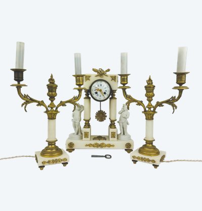 Large Louis XVI style fireplace surround