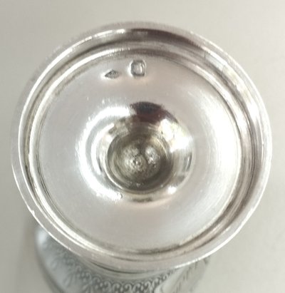 Egg cup in silver neck brace Goldsmith Lavallée XIX