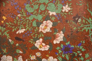 Plat Chinois En émail Cloisonné d'époque XIXème Siècle