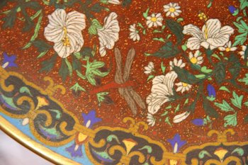 Plat Chinois En émail Cloisonné d'époque XIXème Siècle