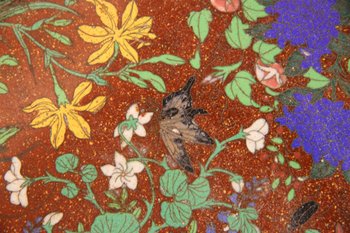 Plat Chinois En émail Cloisonné d'époque XIXème Siècle