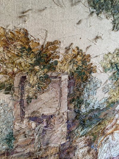Coppia di arazzi di Aubusson raffiguranti due scene galanti Fine XIX