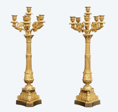 Coppia di candelabri dei primi del XIX secolo.
