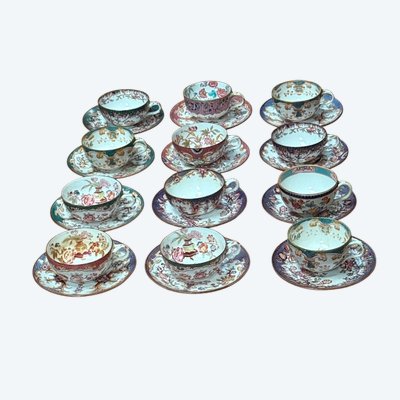 12 tasses Minton Sarreguemines 