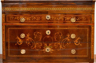 Bureau ancienne Louis XVI, Lombardie (Italie) 18siècle.