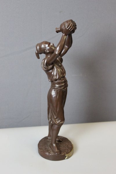 Bronze , Young Tunisian with a jug by Jean Didier Debut XIX