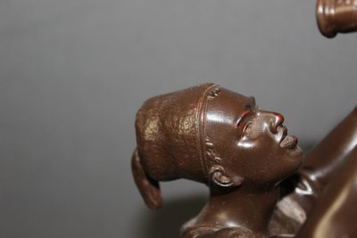 Bronze , Young Tunisian with a jug by Jean Didier Debut XIX
