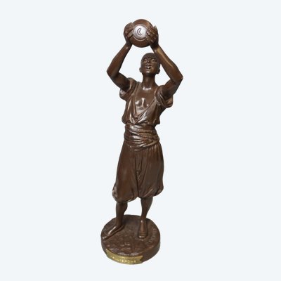 Bronze , Young Tunisian with a jug by Jean Didier Debut XIX