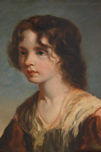 portrait de l école anglaise du XVIII dans cadre d époque