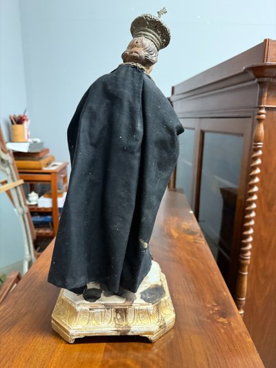 Sculpture ancienne de Sam Gabriel de Notre-Dame des Douleurs, XVIIIe siècle, 55x23x20cm