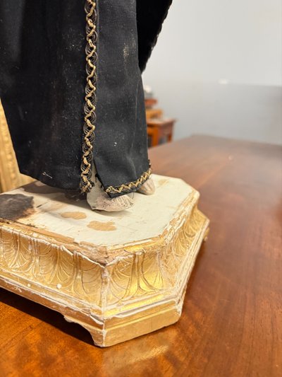 Sculpture ancienne de Sam Gabriel de Notre-Dame des Douleurs, XVIIIe siècle, 55x23x20cm