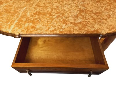 Commode Art Déco cintrée bois doré et loupe