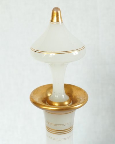 Baccarat - gilded and enameled opaline night service, Napoleon III period, circa 1860