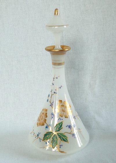 Baccarat - gilded and enameled opaline night service, Napoleon III period, circa 1860