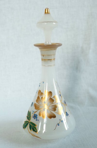 Baccarat - gilded and enameled opaline night service, Napoleon III period, circa 1860