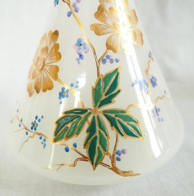 Baccarat - gilded and enameled opaline night service, Napoleon III period, circa 1860