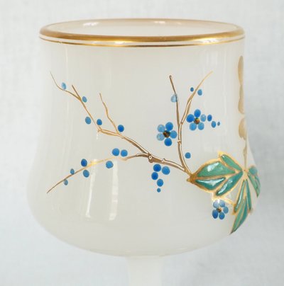 Baccarat - gilded and enameled opaline night service, Napoleon III period, circa 1860