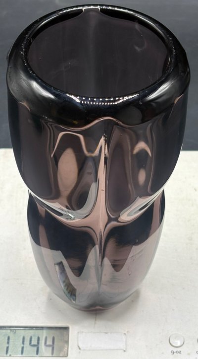 COLORED GLASS VASE